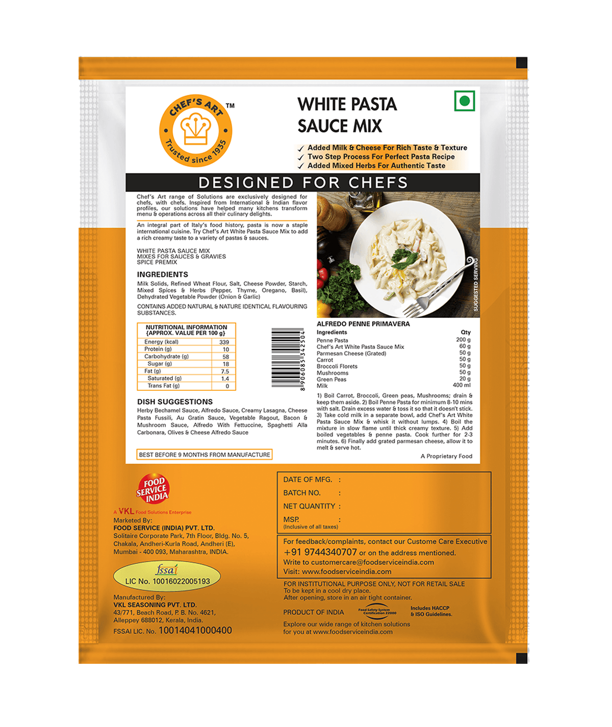 Chefs Art - White pasta Chefs Art - White pasta