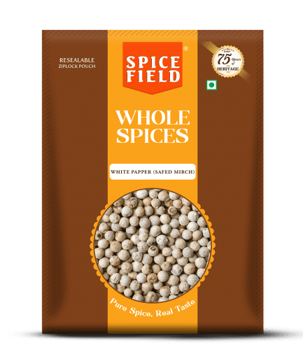 3D Whole spice Packshot 250 g New_ White Papper (Safed Mirch)